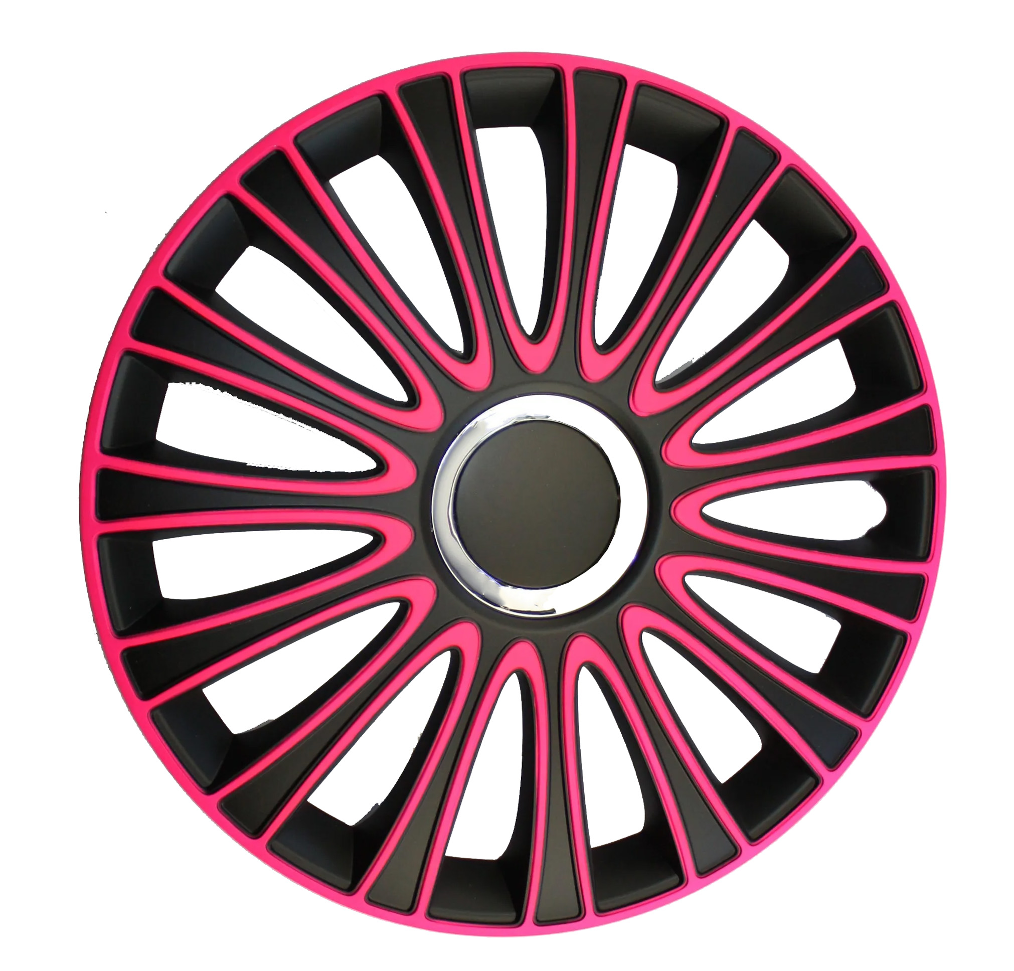 Radkappe Lemars in schwarz-pink Eine Radkappe Lemars in schwarz-pink.