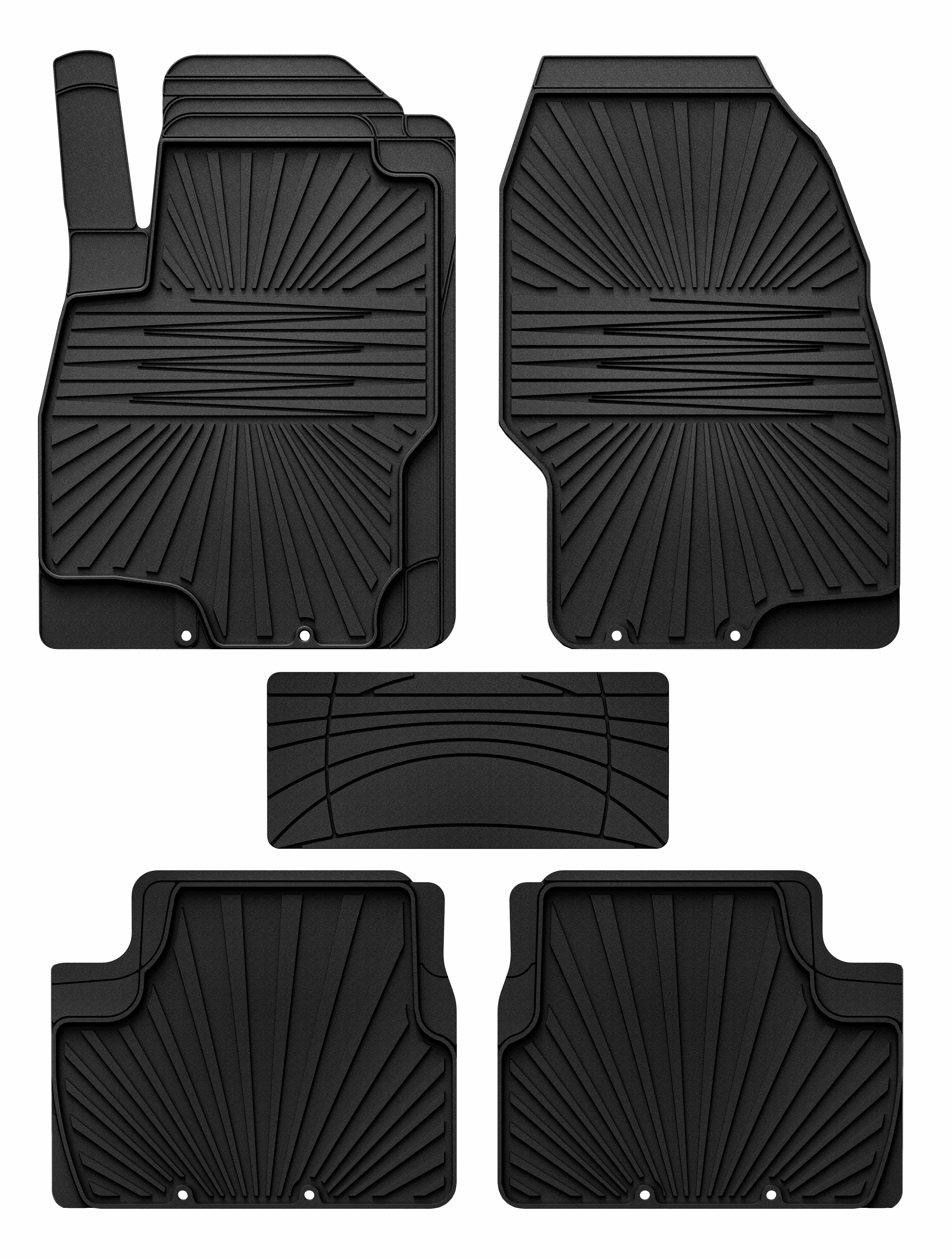 Gummimatten für Opel Corsa D 2006-2014 Fußmatten Gummifussmatten